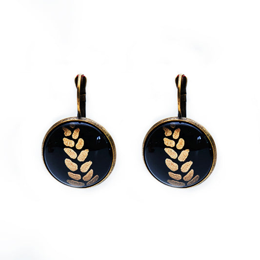 Black Laurels Earrings