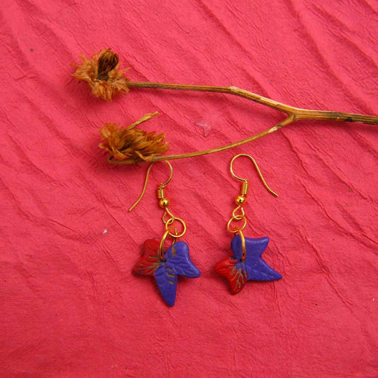 Purple Maple Terracotta Earrings
