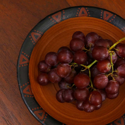 Painted Clay Dinner Plate