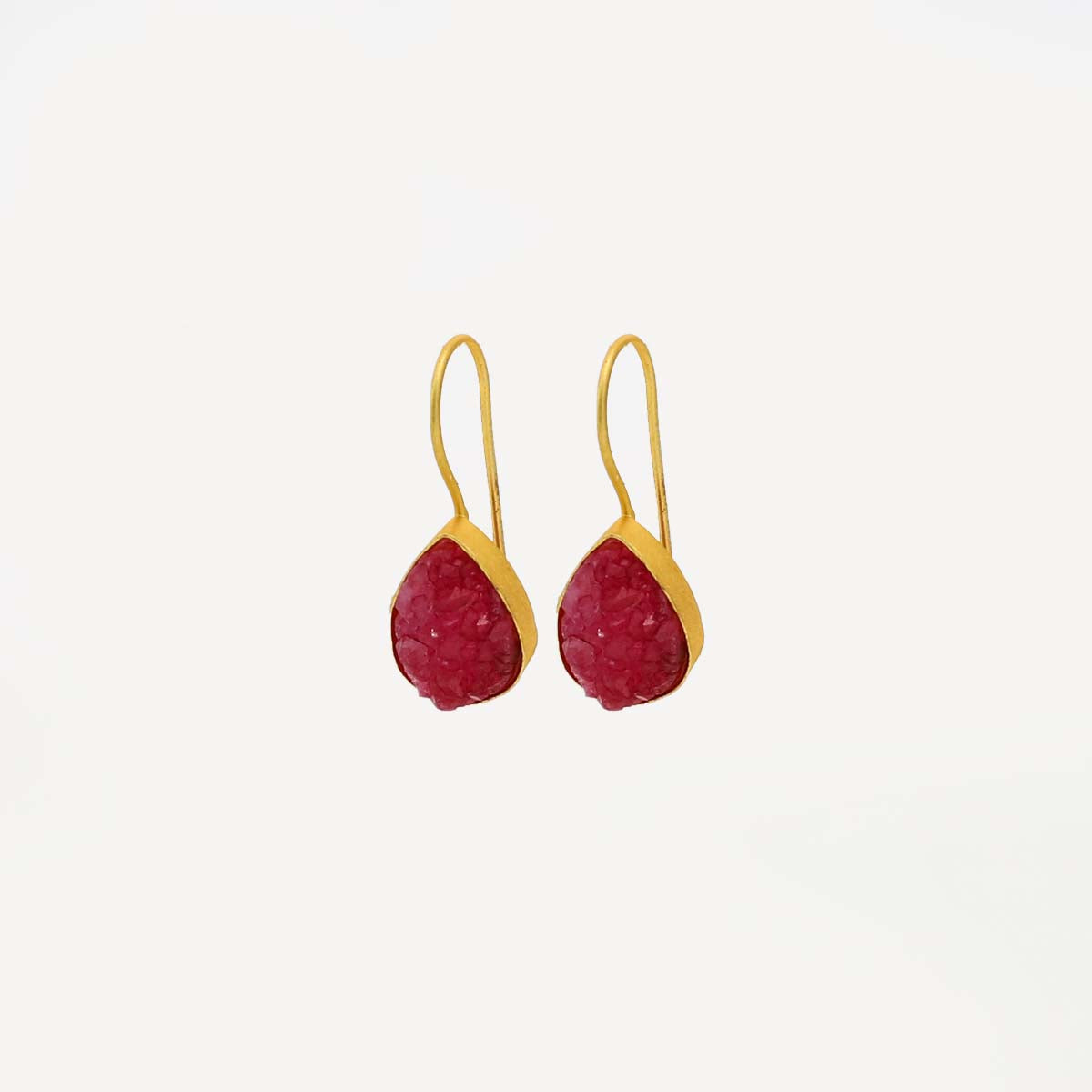 Cerise Agate Earrings