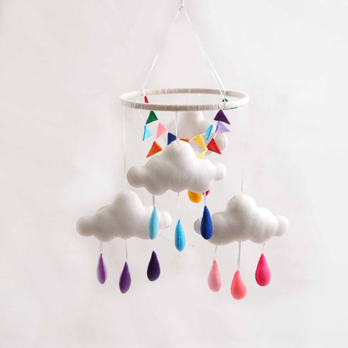 Rainbow Skies Felt Mobile