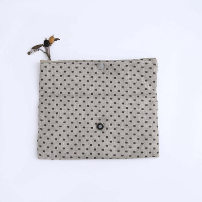 Grey Polka Clutch