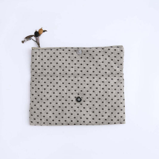 Grey Polka Clutch