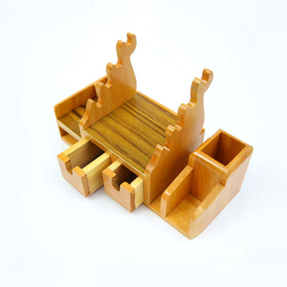 Wooden Desk Organizer With Drawers