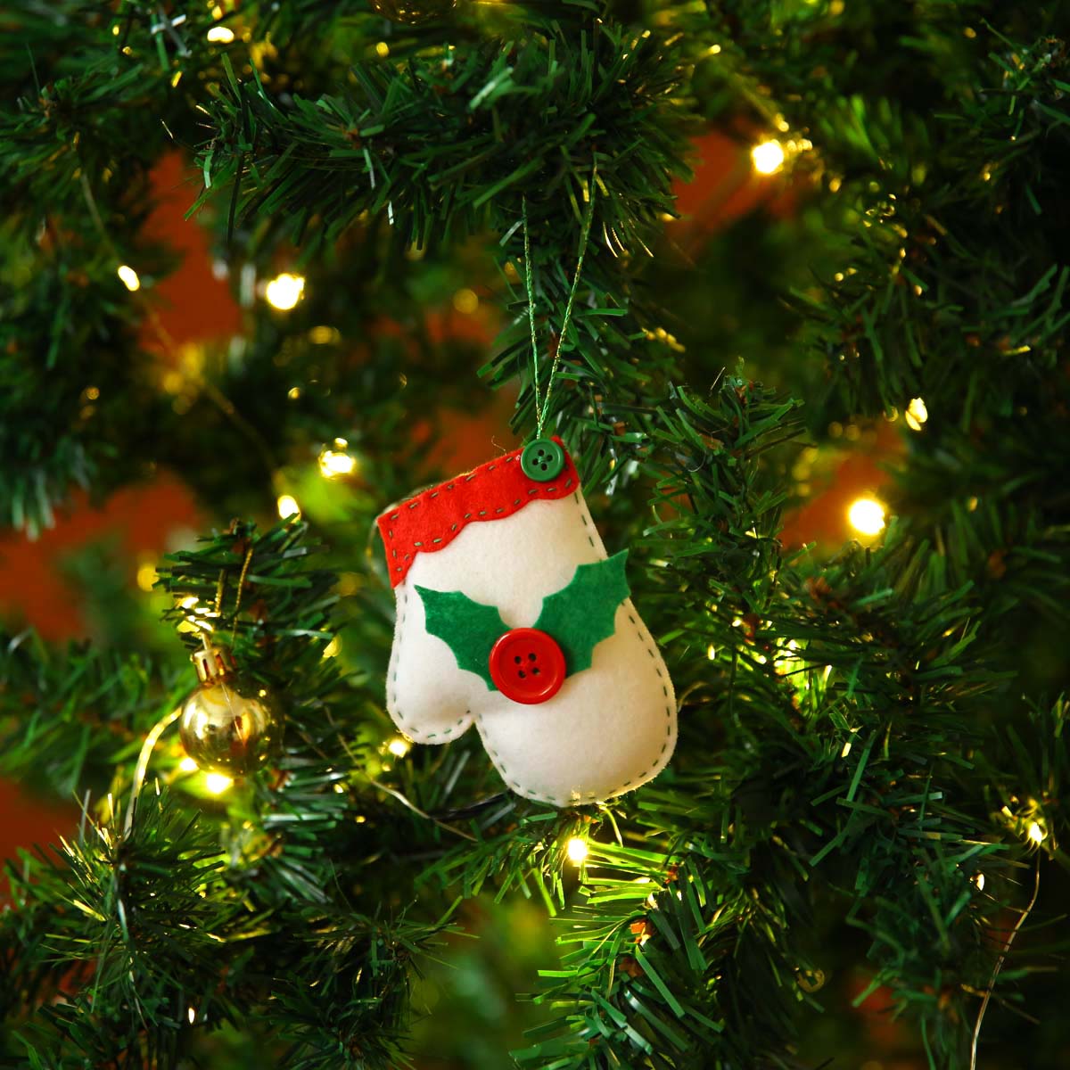 White Mitten Ornament