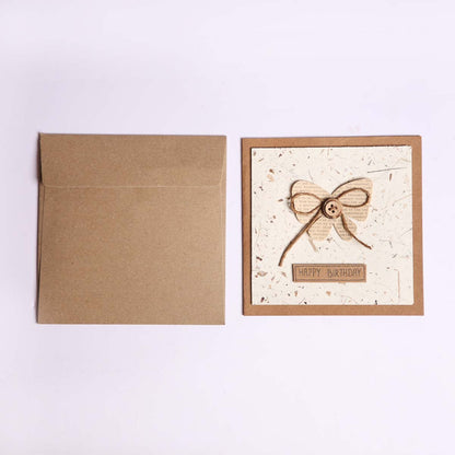 Button Butterfly Birthday Card