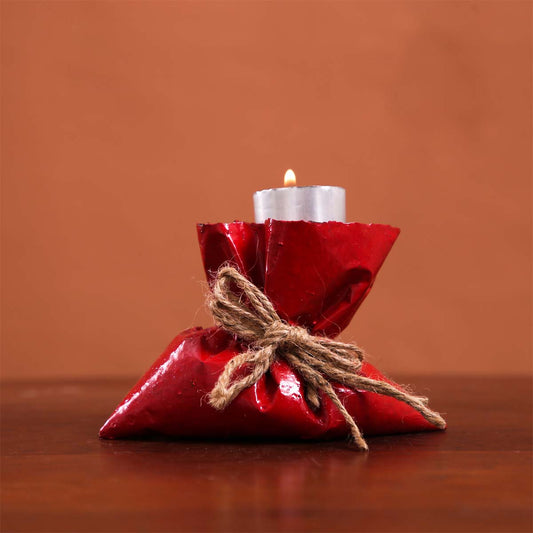 Brick Gunny Bag Candle Holder