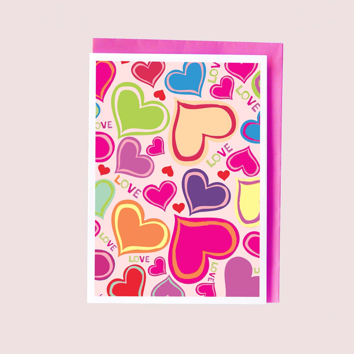 Love Hearts Valentine's Card