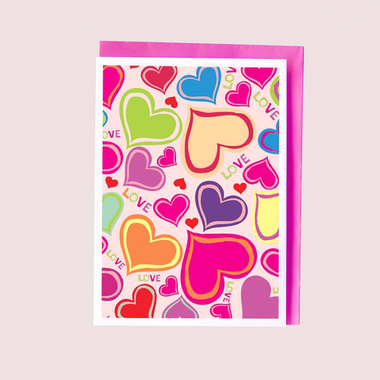 Love Hearts Valentine's Card