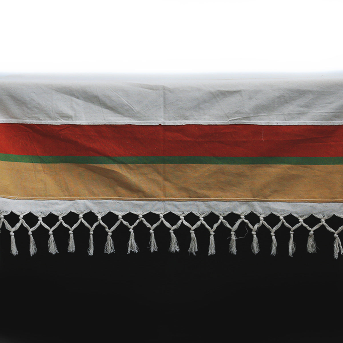 Mustard Stripped Handloom Table Cloth Set