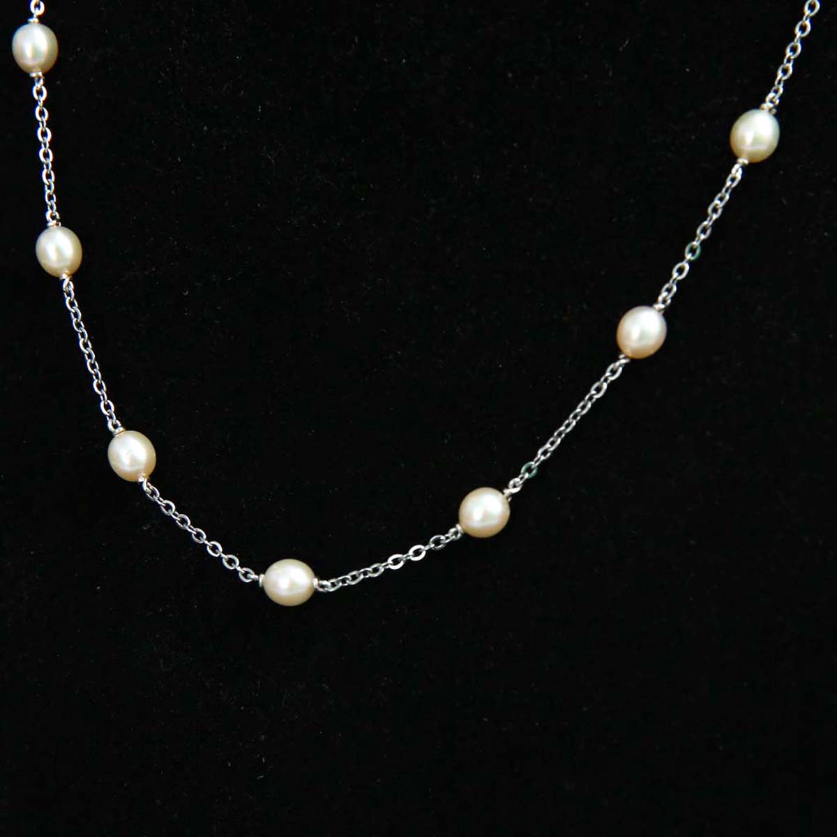 Stainless Steel Pearl Chain with Lock