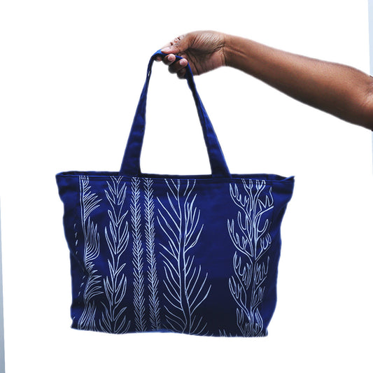 Blue Fauna Tote Bag