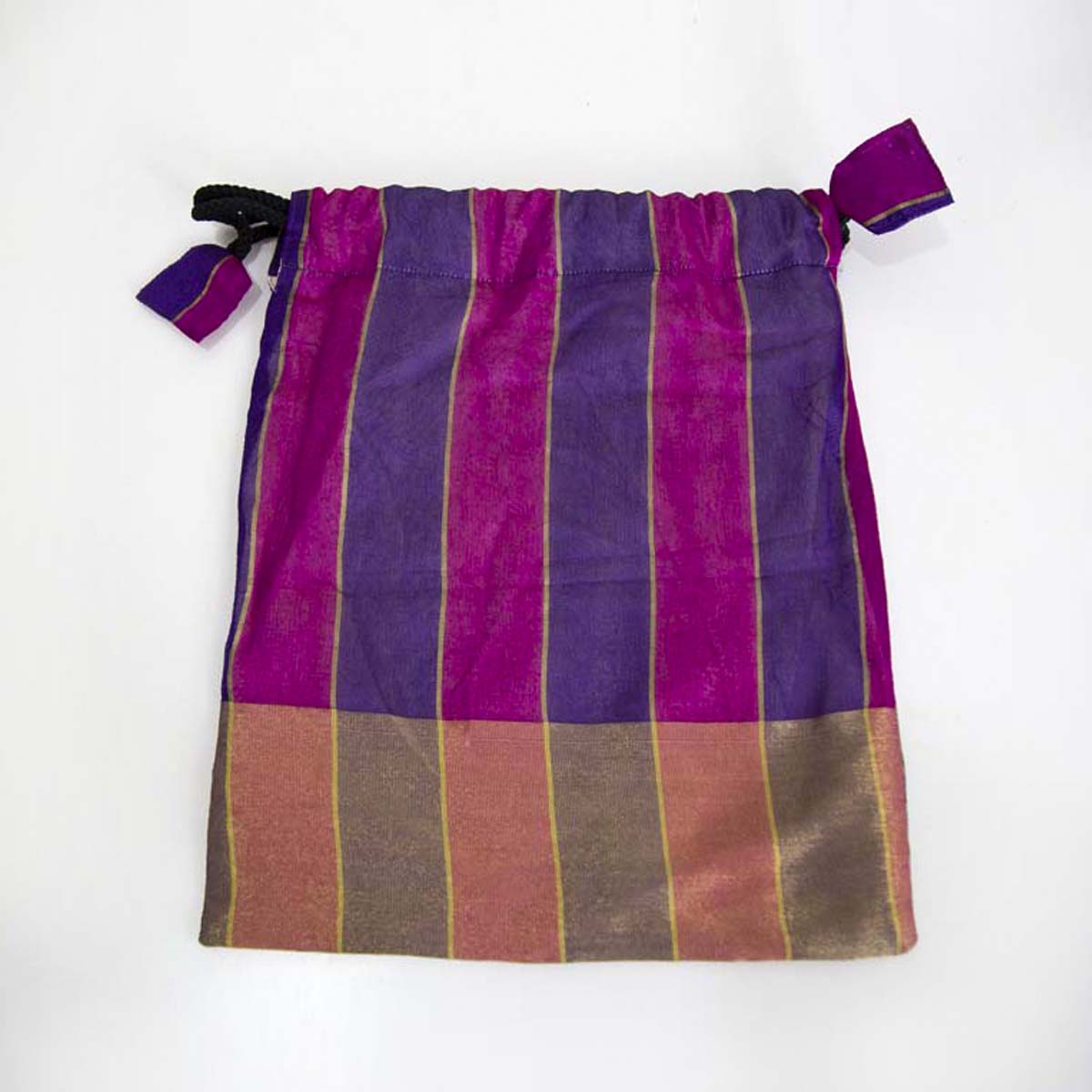 Violet Striped Shoe Bag