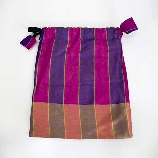 Violet Striped Shoe Bag