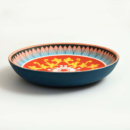 Sun Motif Wooden Decorative Plate