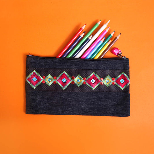 Fabric Diamonds Pouch