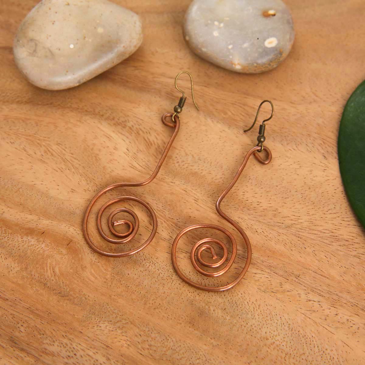Brass Combu Earrings