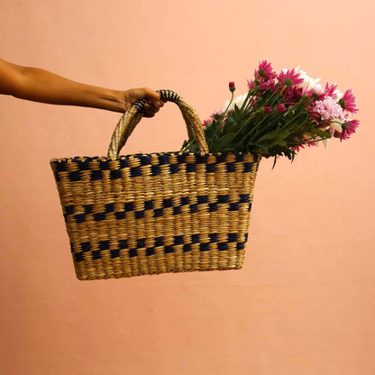 Blue Reed Shopper Bag
