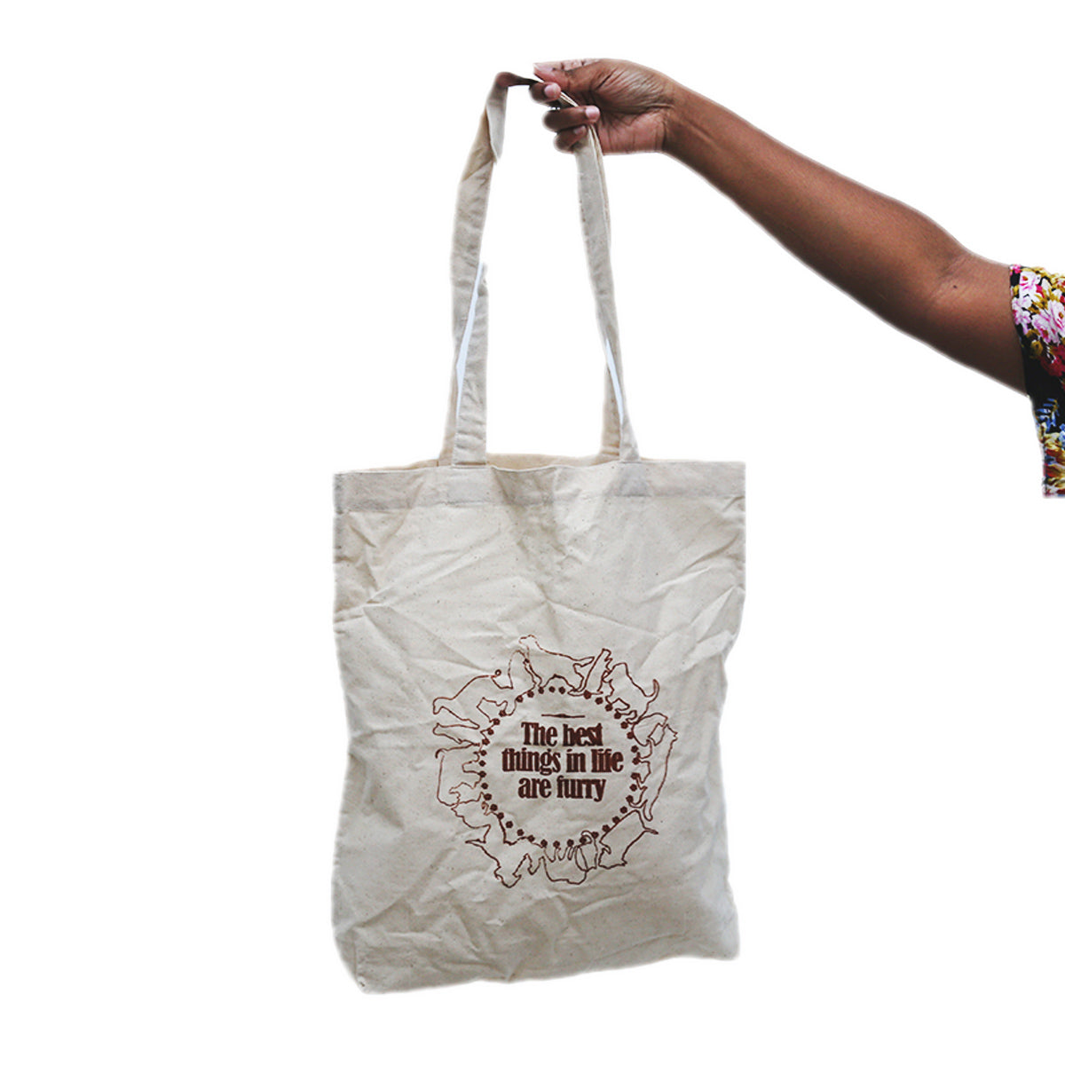 The Best Things in Life our Furry Tote Bag