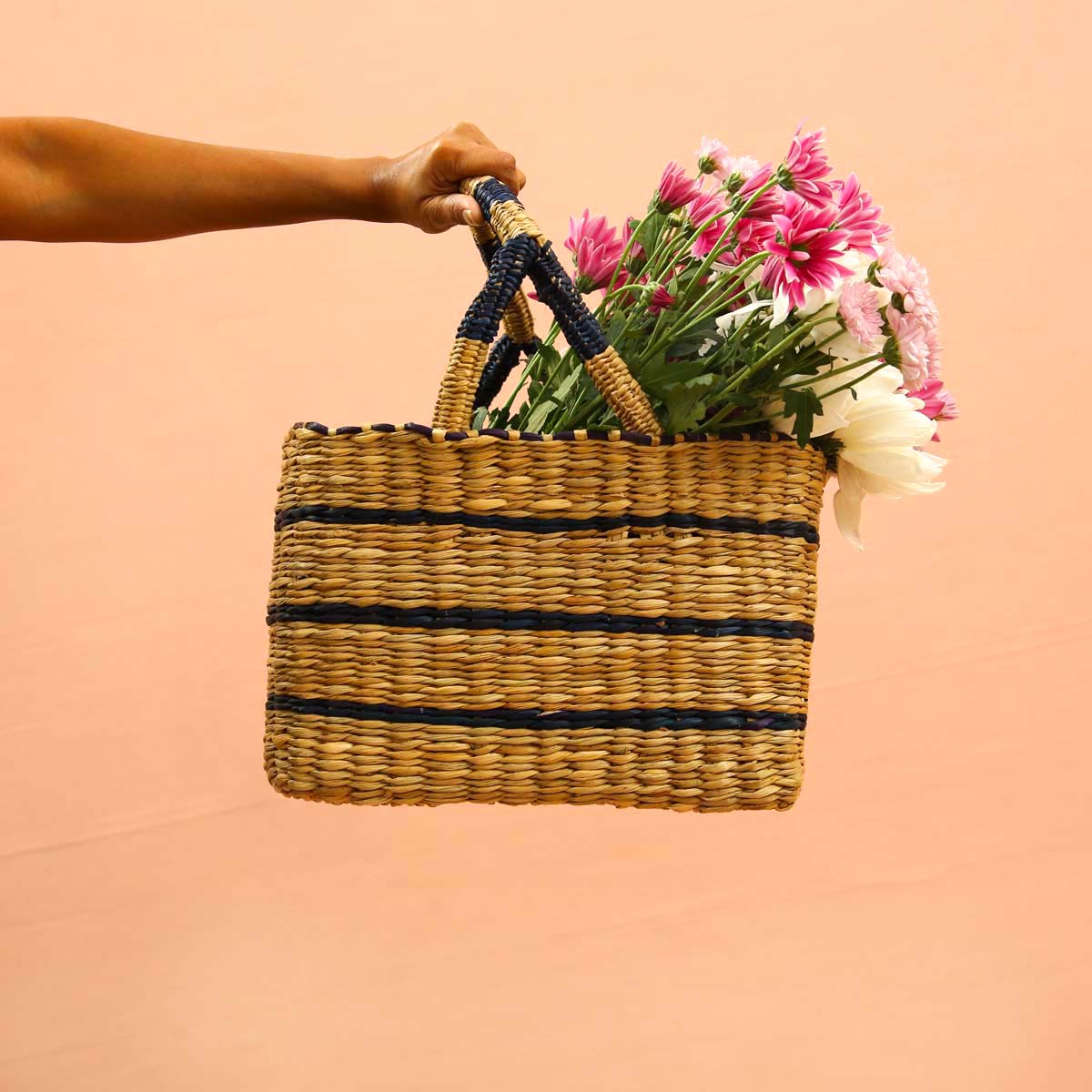 Indigo Reed Bread Basket