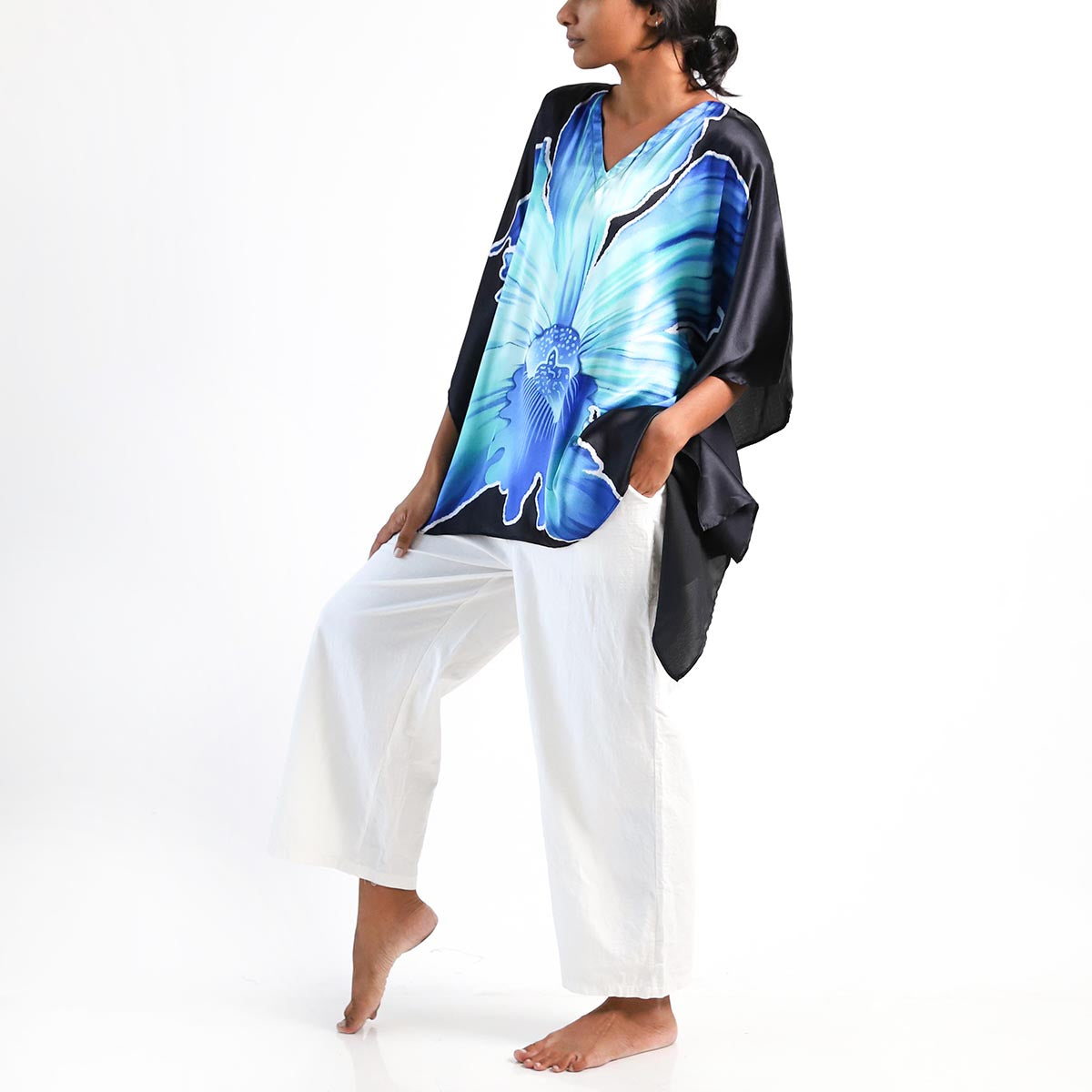 Blue Orchid Batik Top