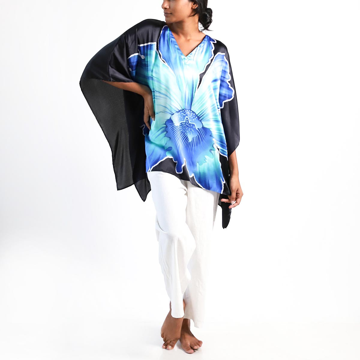 Blue Orchid Batik Top