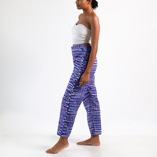 Blue Stripes Batik Pants