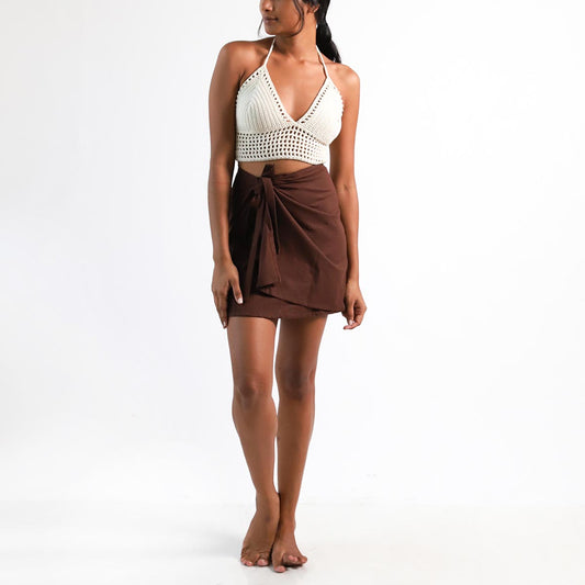 Brown Wrap Around Skirt