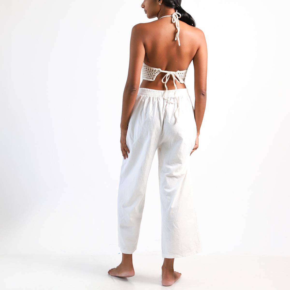 Cream Crotchet Bralette Top