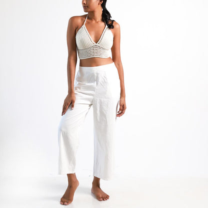 Cream Crotchet Bralette Top