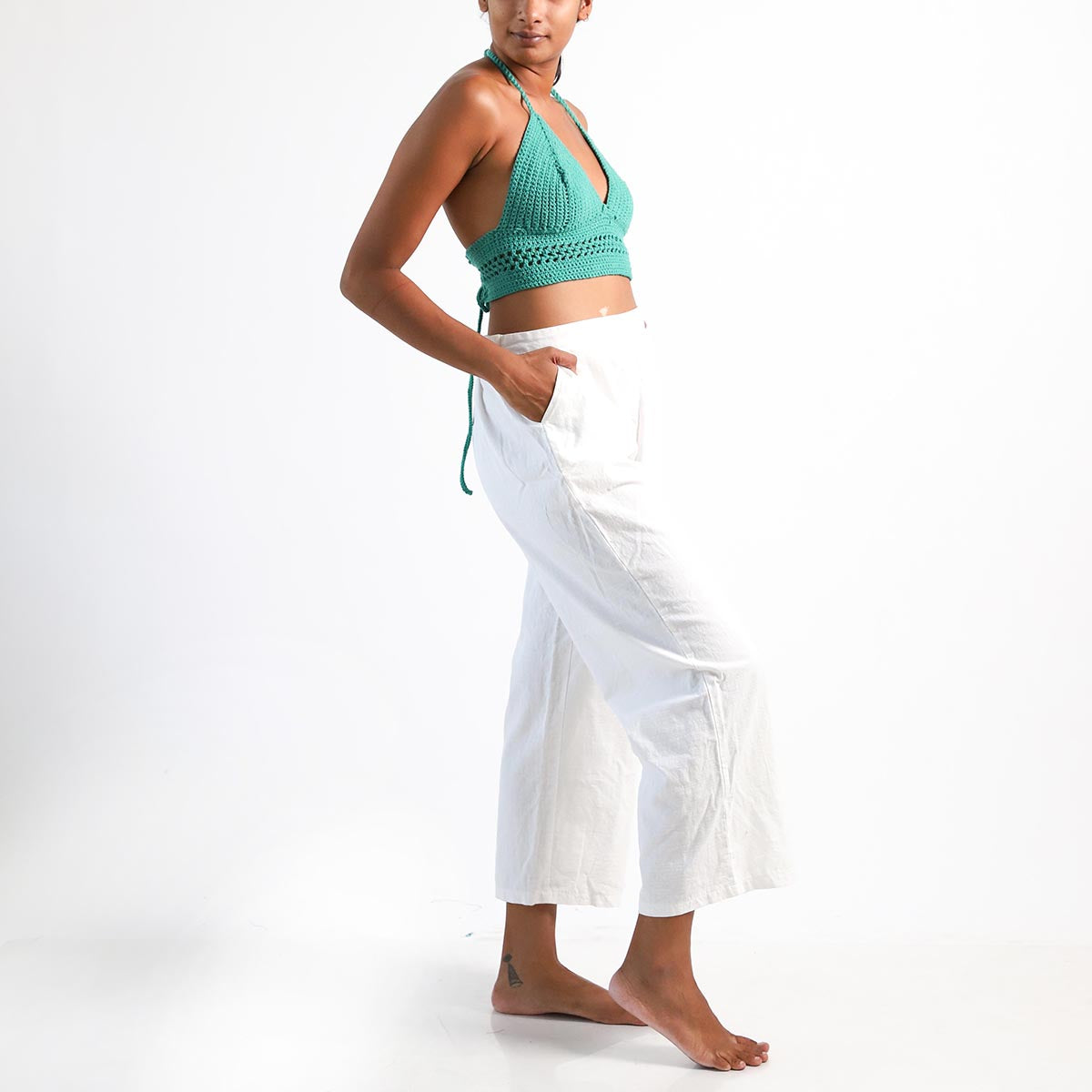 Seaweed Crotchet Bralette Top