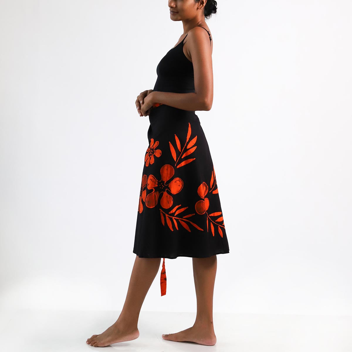 Knight floral Batik Wrap Skirt