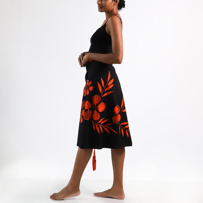 Knight floral Batik Wrap Skirt