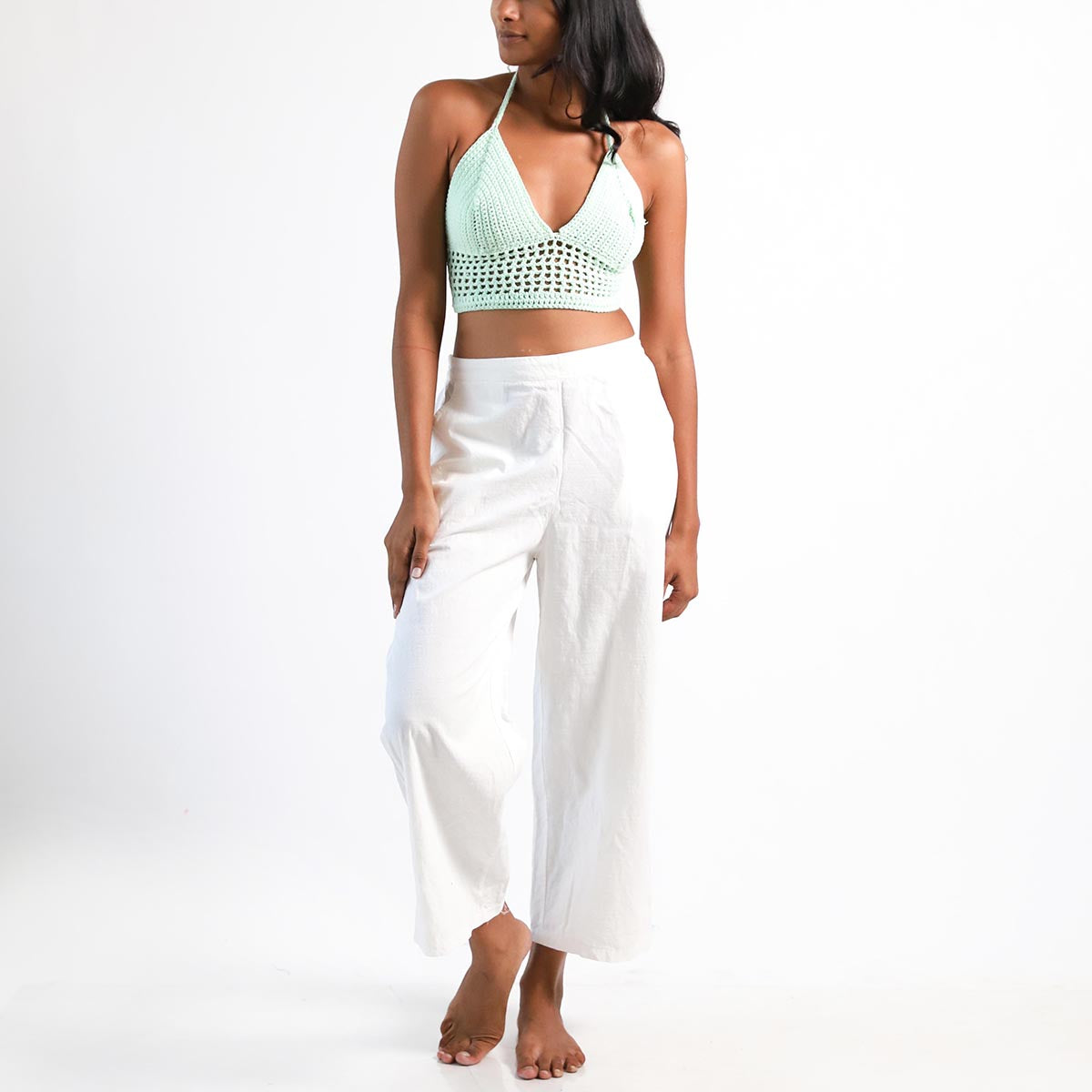 Aqua Crotchet Bralette Top