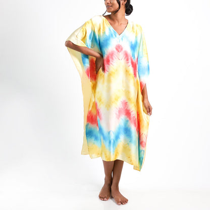 Kaleidoscope Silk Batik Kaftan
