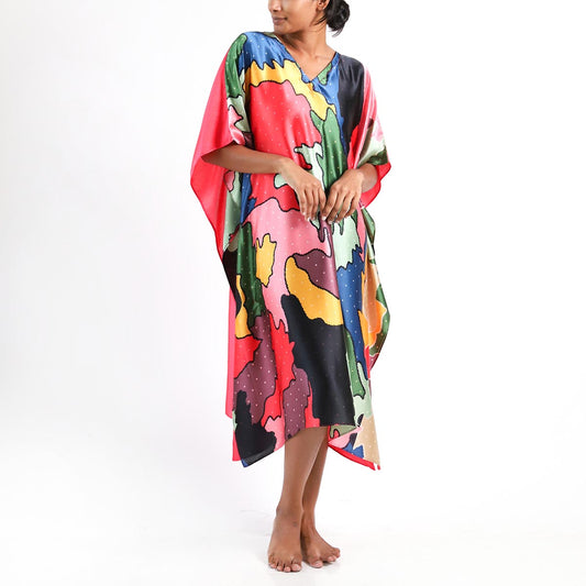 Picasso Silk Batik Kaftan