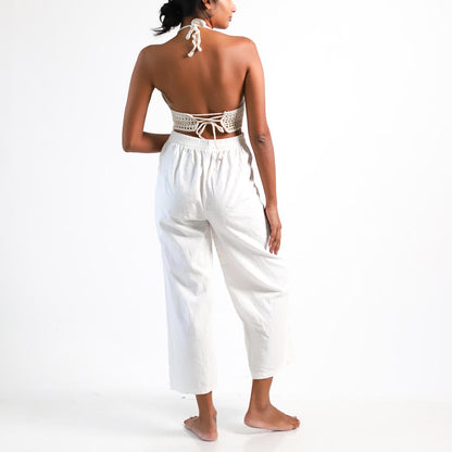 Coffee Crotchet Bralette Top