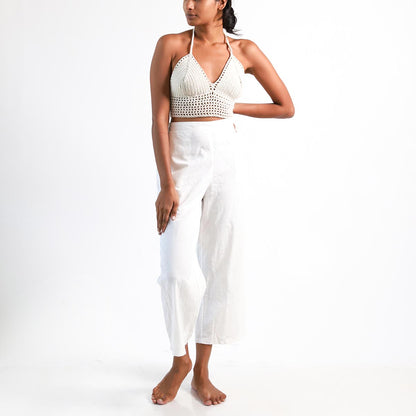 Coffee Crotchet Bralette Top