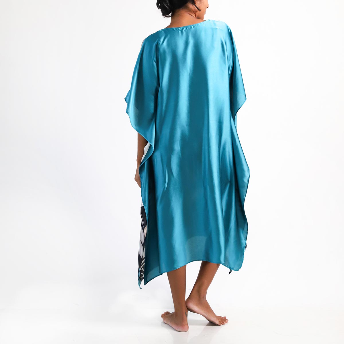 Sea Foam Silk Batik Kaftan