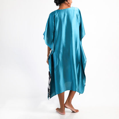 Sea Foam Silk Batik Kaftan