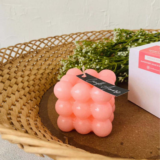 Vintage Rose Bubble Candle