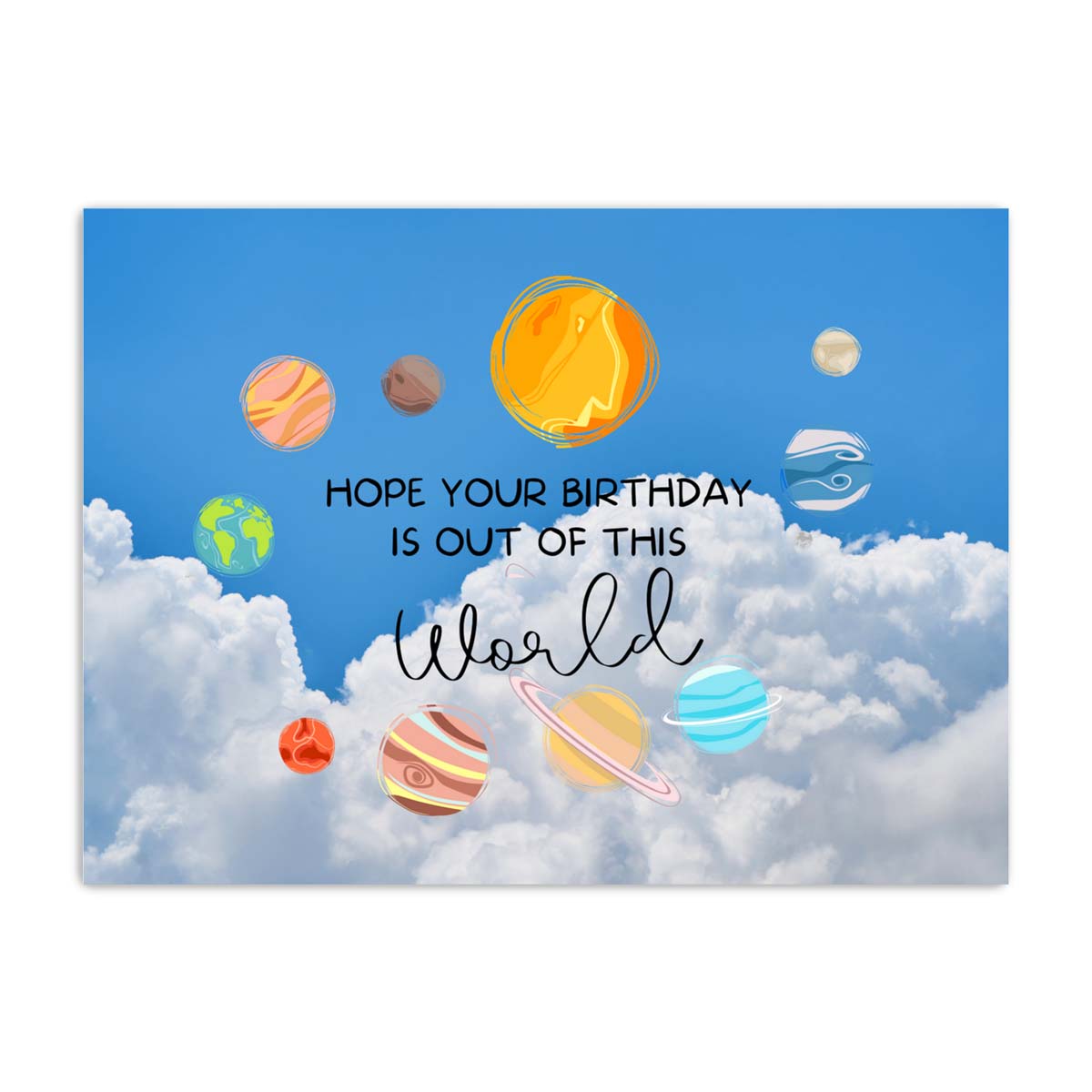 Planets Birthday Card