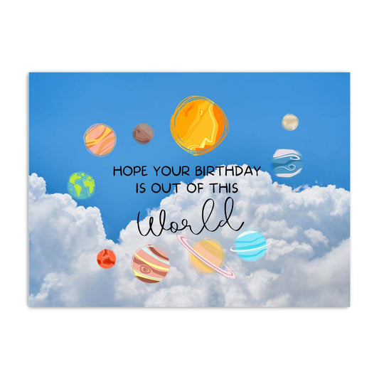 Planets Birthday Card