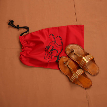 Red Dirty Sole Shoe Bag