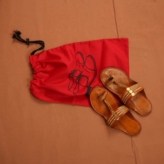 Red Dirty Sole Shoe Bag