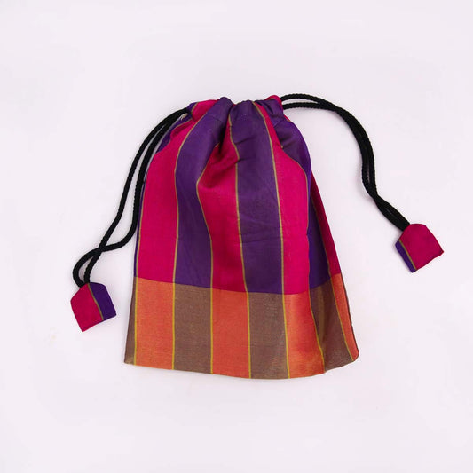 Violet Striped Shoe Bag