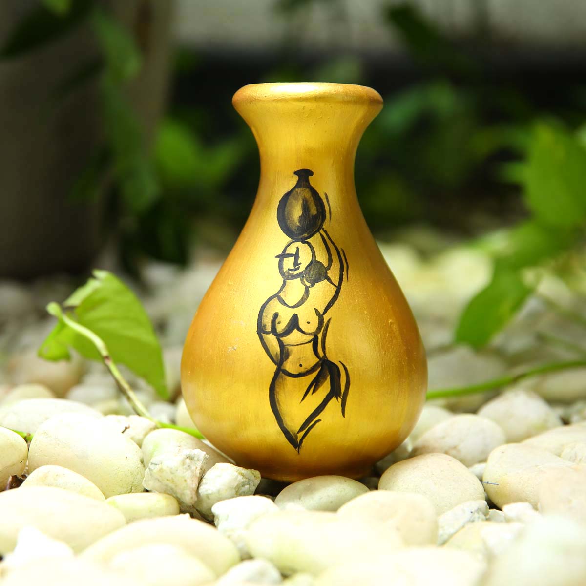 Gold Clay Vase