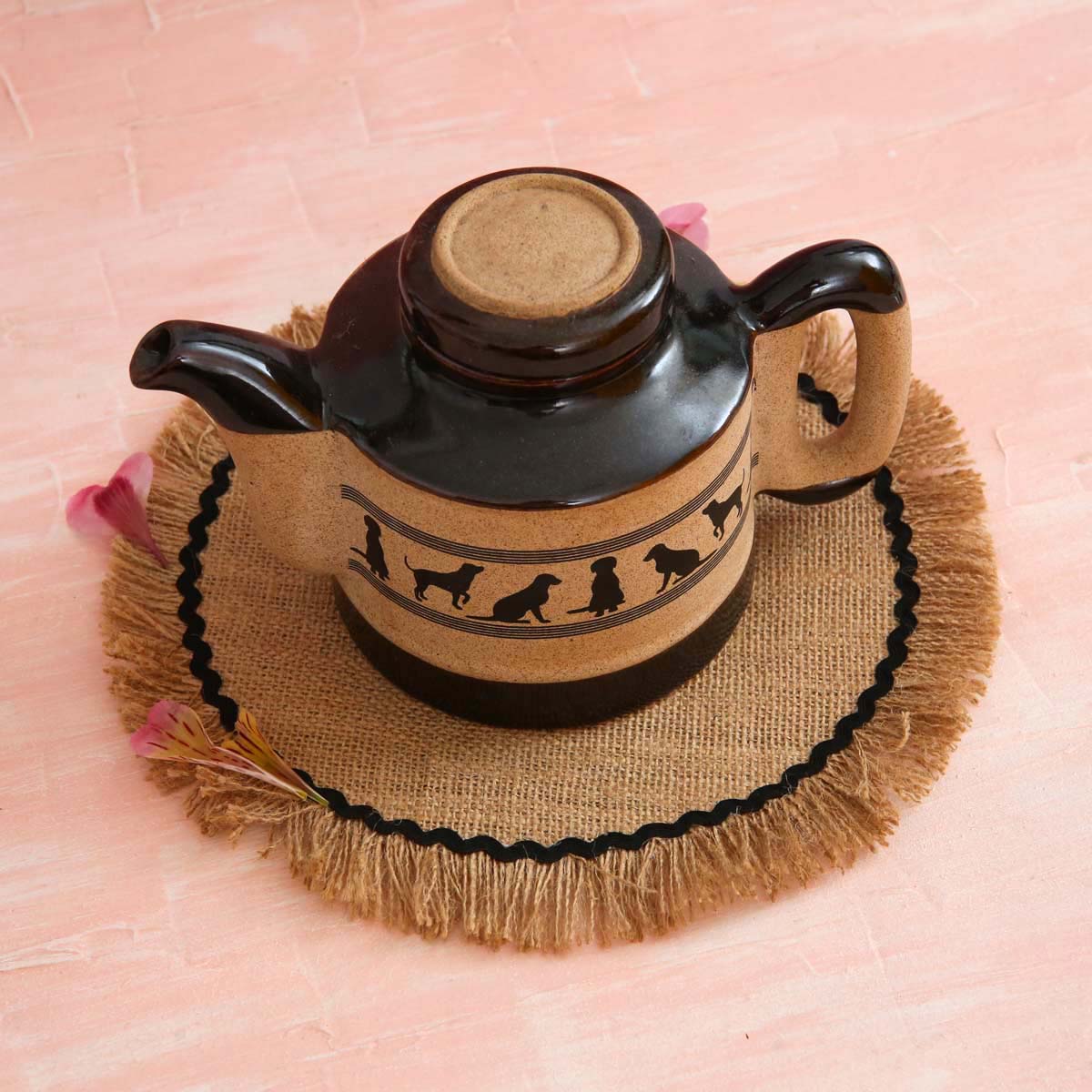 Natural Burlap Round Placemat Set