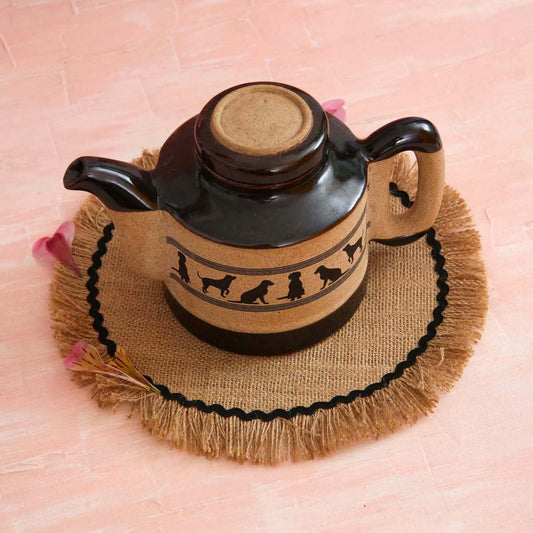 Natural Burlap Round Placemat Set