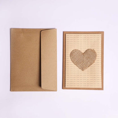 Jute Heart Card
